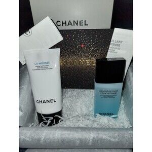 Chanel skincare set eye makeup remover and la mousse cleanser new